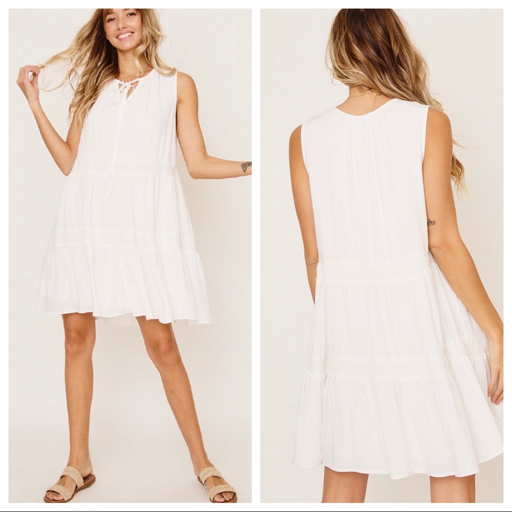 Boho chic Sleeveless tunic dress - Picture 3 of 4